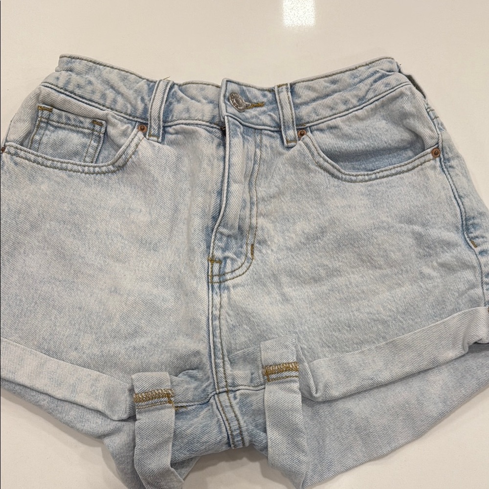 PacSun Blue Jean Shorts High-Waisted Vintage Style
